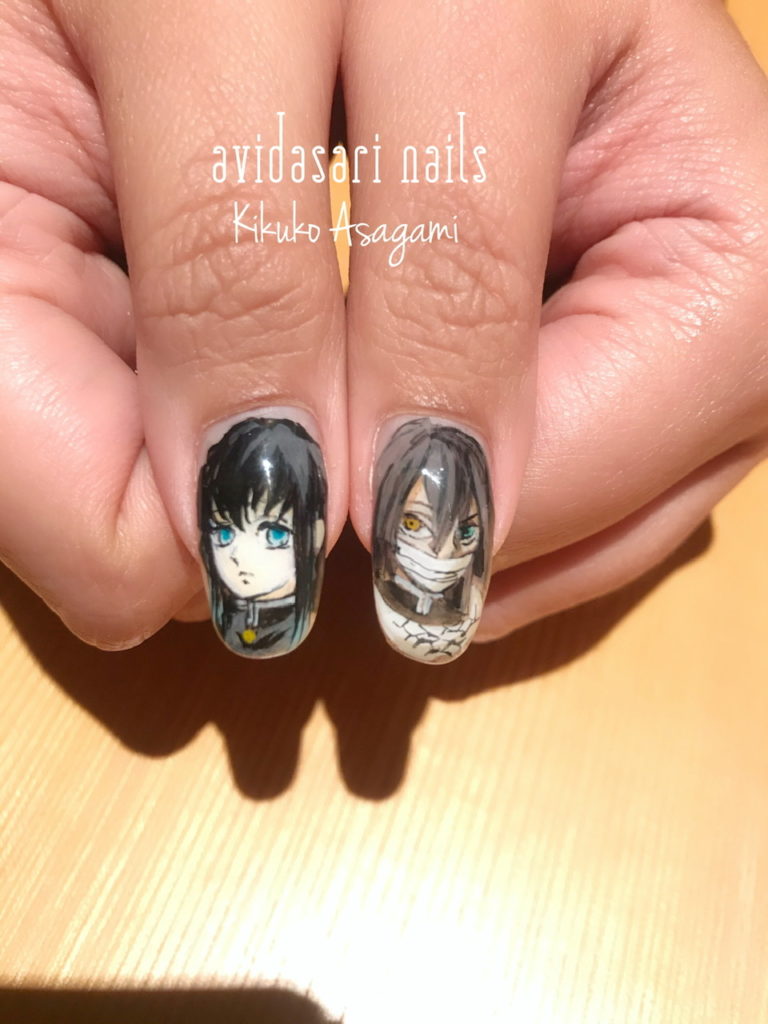 痛ネイル アニメや漫画のキャラクターを爪に描きます Avida Sari Nail